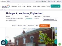 Website Screenshot Holmpark care home, Edgbaston