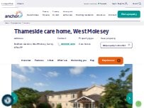 Website Screenshot Thameside care home, Molesey