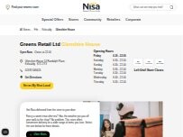 Website Screenshot Greens Retail Ltd