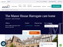 Website Screenshot The Manor House care home, Harrogate
