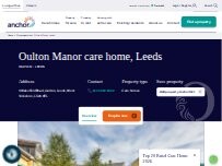 Website Screenshot Oulton Manor care home, Leeds