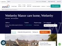 Website Screenshot Wetherby Manor care home, Wetherby