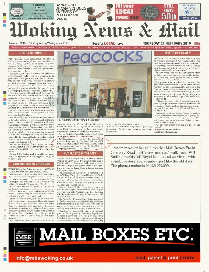 Images Mail Boxes Etc. Woking