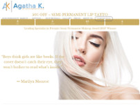 Agatha K. Micropigmentation website screenshot