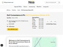 Website Screenshot Ox2 Convenience & Po
