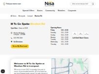 Website Screenshot M To Go Speke