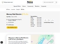 Website Screenshot Mersey Rail Electric