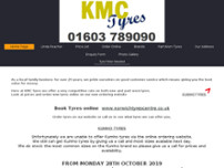KMC Tyres website screenshot