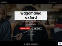 Website Screenshot wagamama oxford