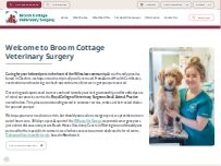 Website Screenshot Willows Veterinary Group - Broom Cottage Veterinary Surgery