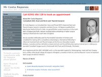 Mr Repanos - Consultant ENT, Head and Neck and Thyroid Surgeon website screenshot