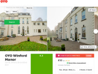 OYO Winford Manor website screenshot