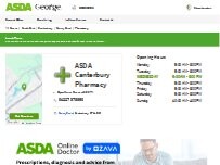 Website Screenshot ASDA Pharmacy