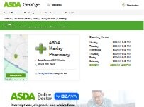 Website Screenshot ASDA Pharmacy