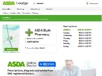 Website Screenshot ASDA Pharmacy