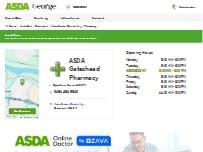 Website Screenshot ASDA Pharmacy