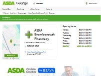 Website Screenshot ASDA Pharmacy