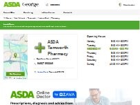 Website Screenshot ASDA Pharmacy