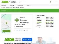 Website Screenshot ASDA Pharmacy