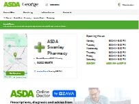 Website Screenshot ASDA Pharmacy