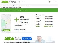 Website Screenshot ASDA Pharmacy
