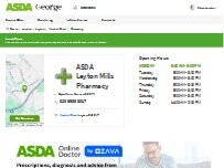 Website Screenshot ASDA Pharmacy