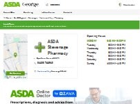 Website Screenshot ASDA Pharmacy
