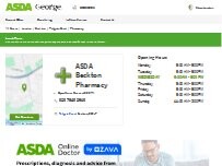 Website Screenshot ASDA Pharmacy
