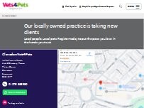 Website Screenshot Vets4Pets - Clevedon