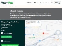 Website Screenshot Vets for Pets - Glasgow Forge