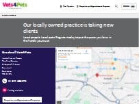 Website Screenshot Vets4Pets Bracknell