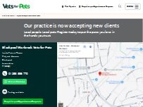 Website Screenshot Vets for Pets - Blackpool Warbreck