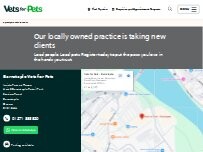Website Screenshot Vets for Pets - Barnstaple
