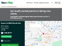 Website Screenshot Vets for Pets - Sutton in Ashfield