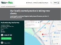 Website Screenshot Vets for Pets - Poole Holes Bay
