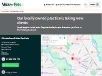 Website Screenshot Vets for Pets - Christchurch
