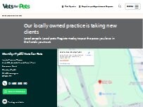 Website Screenshot Vets for Pets - Merthyr Tydfil