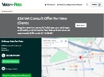 Website Screenshot Vets for Pets - Sidcup
