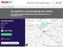Website Screenshot Vets4Pets - Rayleigh