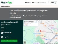 Website Screenshot Vets for Pets - Bolton Horwich