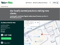 Website Screenshot Vets for Pets - Camborne