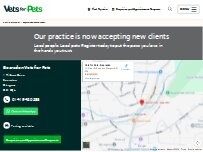 Website Screenshot Vets for Pets - Bearsden