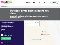 Website Screenshot Vets4Pets - Livingston