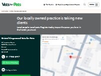 Website Screenshot Vets for Pets - Bristol Kingswood