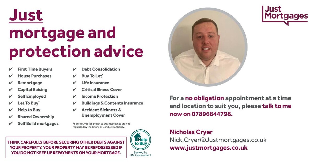 Nicholas Cryer Just Mortgages Logo