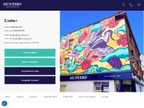 Website Screenshot Hunters Estate & Letting Agents Exeter