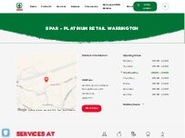 Website Screenshot SPAR - Platinum Retail Warrington
