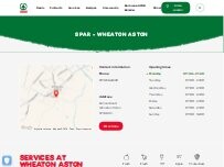 Website Screenshot SPAR - Wheaton Aston
