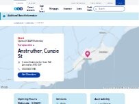 Website Screenshot TSB Bank – Pop-Up Location