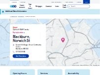 Website Screenshot TSB Bank – Pop-Up Location